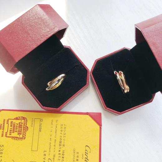 F020522三环三色戒指金色玫瑰金银色三色戒指 商品图0