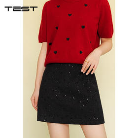 春上新修身显瘦时尚简约高级感羊毛A字包臀裙 3261001