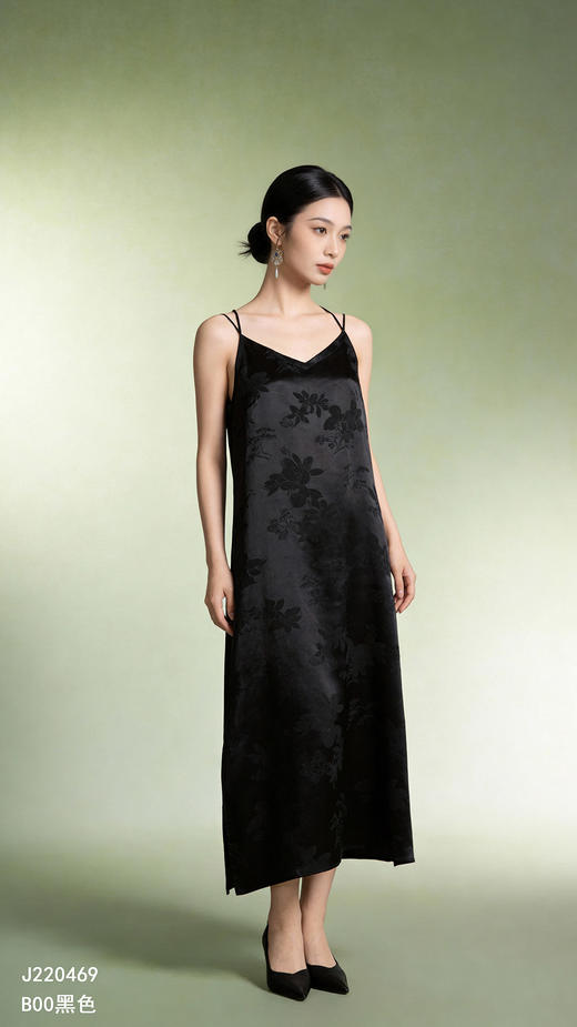 2022夏季新款醋酸吊带裙J220469 商品图2