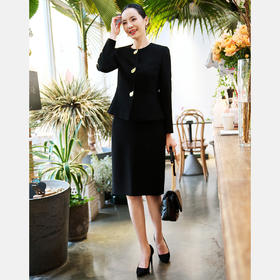 皮尔卡丹女装黑色半裙P51297S5002B0