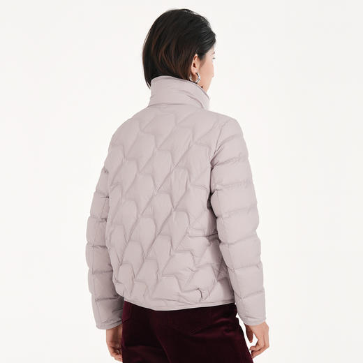 【鹅绒】乔万尼90%白鹅绒女绗缝简约通勤立领设计羽绒服ED4T866 商品图4