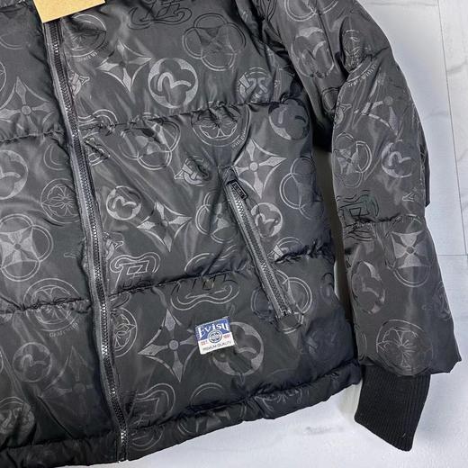 F020503冬季满地家花连帽通勤羽绒服防寒休闲夹克厚款保暖外套 商品图4