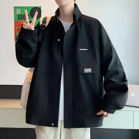 F020532中性宽松百搭防风连帽设计夹克外套