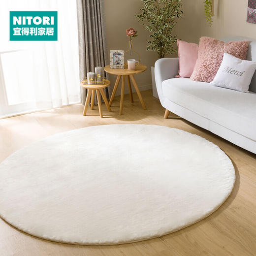  简约家用日式客厅地毯床边毯隔凉兔毛绒地毯 商品图0
