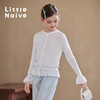 【云优选】Little Naive女童羊毛开衫春季款蕾丝花边针织衫儿童假两件外套 商品缩略图4