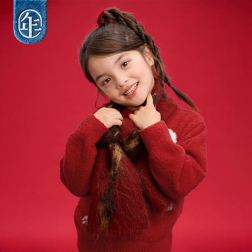 【大展鸿图流苏围巾】徐悲鸿联名年衣童装亲子款围巾 商品图4