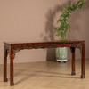 红木束腰马蹄腿灵芝回纹条桌 商品缩略图0