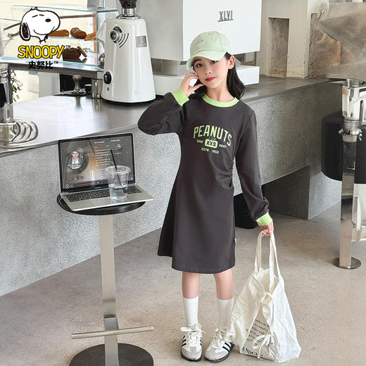 【清仓捡漏】【史努比】【100%棉】【110-130】女童春秋长袖收腰连衣裙 商品图6