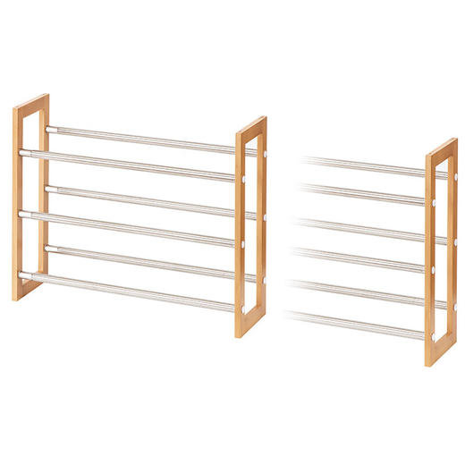  学生宿舍门口鞋子多层室内简易放置架 伸缩鞋架 商品图4