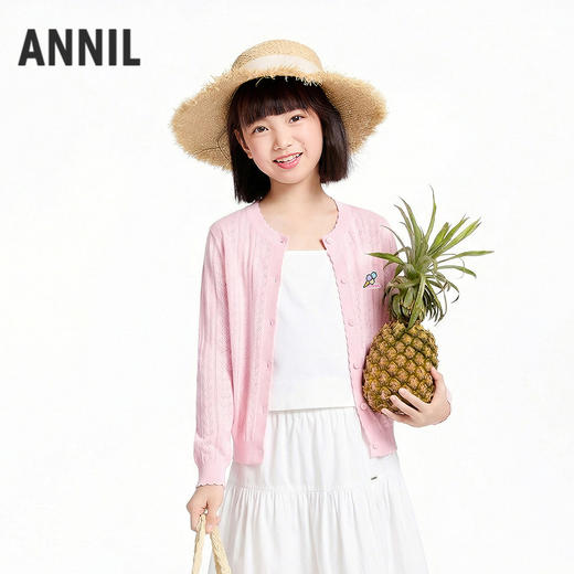 女童针织开衫夏季新款安奈儿童装EG624701 商品图2