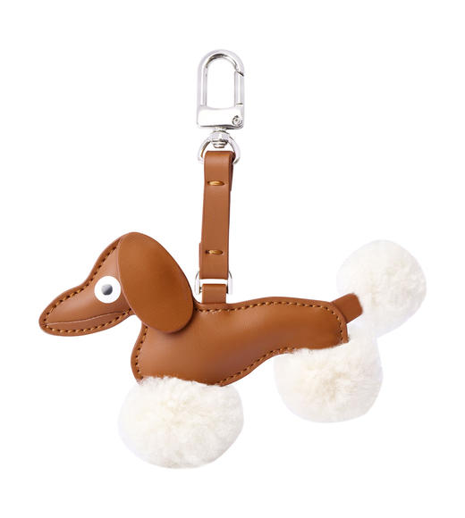 【澳洲品牌】EVERAU 时尚创意汽车钥匙链女生包包挂件可爱绒足小狗钥匙扣饰品 EAZ060 商品图0