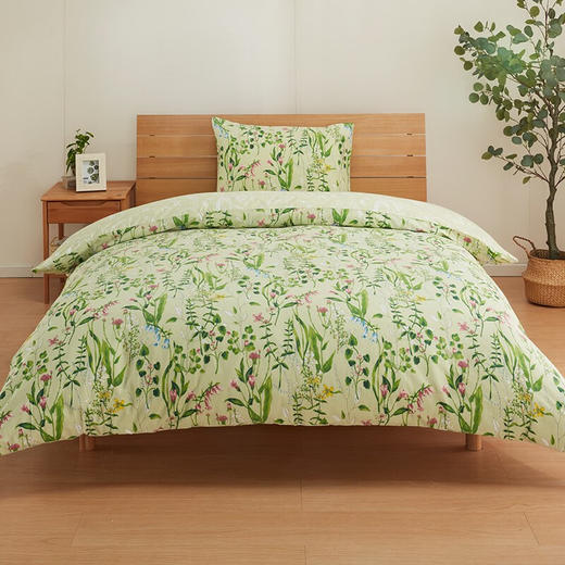  100%全棉清新印花被单 学生寝室宿舍纯棉被套 七分野 商品图1