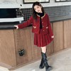 女童秋冬季新款时尚公主风红色套装中大儿童女孩洋气小香风两件套 商品缩略图0