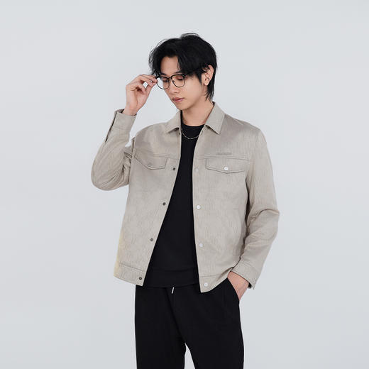 【新品上新】HX 春季翻领茄克衫合体版型Y105610008101 商品图1