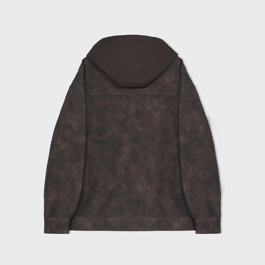 【新品上新】HX 冬季带帽皮茄克衫Y105540014101/02 商品图1