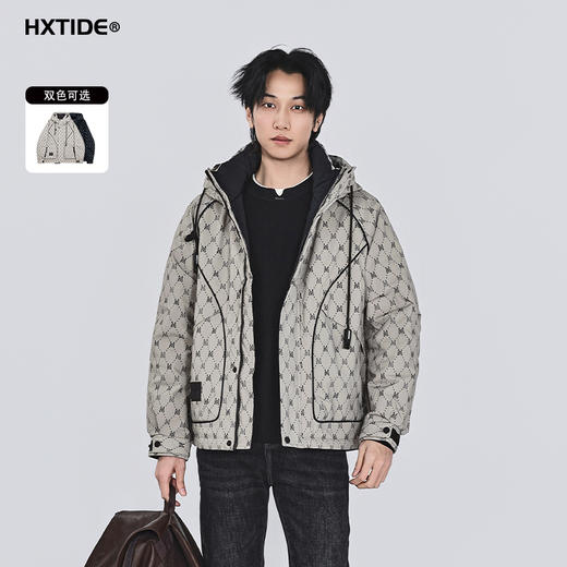 【新品上新】HX 冬季短款带帽羽绒服Y100540015101/02 商品图0