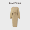 ROMI STUDIO“ 法式赫本”伊力特多层收褶弹力毛织连衣裙RWCWLG7434 商品缩略图1