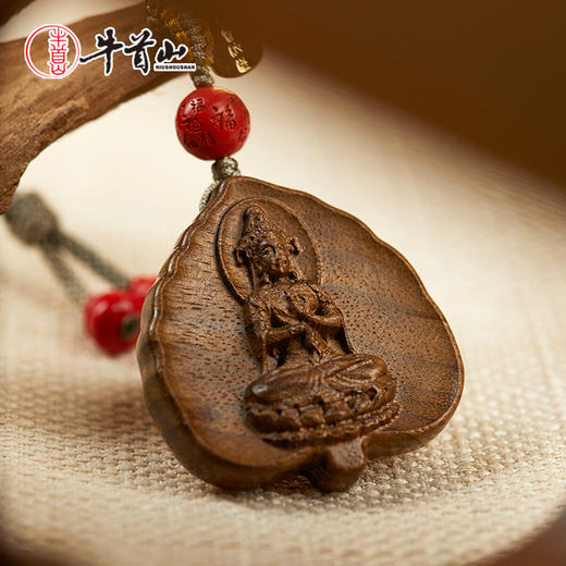 牛首山文创阴沉木旋转菩提叶挂牌健康吉祥招财挂绳可调节新年礼物 商品图4