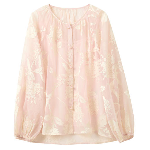 三彩【繁花似锦】2026春季新款新中式小衫圆领插肩袖宽松C 商品图4