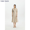 商场同款PURE TOUCH女装26春夏新款连衣裙v领收腰棉混纺过膝长裙 商品缩略图1