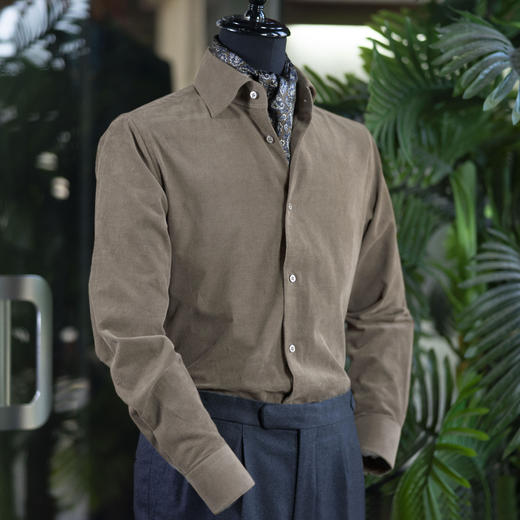 怀旧小众-超细灯芯绒春季英式衬衫 商品图5