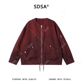SDSA男装2026新款高贵轻奢潮牌时尚简约工装拉链圆领夹克外套百搭