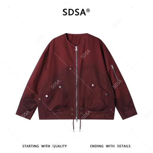SDSA男装2026新款高贵轻奢潮牌时尚简约工装拉链圆领夹克外套百搭 商品图0