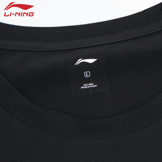 李宁羽毛球服日常训练短袖马年文化衫AHSW427吸汗文化衫 商品图3