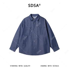 SDSA男装2026新款高贵轻奢老钱风多口袋设计长袖衬衫百搭休闲衬衣