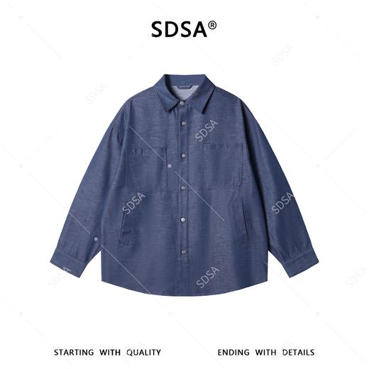 SDSA男装2026新款高贵轻奢老钱风多口袋设计长袖衬衫百搭休闲衬衣 商品图0
