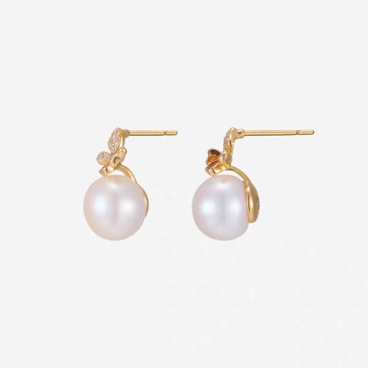 2楼Fellala/翡拉拉「蝴蝶」珍珠耳钉耳饰高级设计感货号926434113吊牌价1199现价1079 商品图1