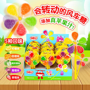 金稻谷 五彩风车软糖 12g*30支 添加维C 休闲零食 儿童糖果 生日礼物 /休闲食品 /糖果 /棒棒糖 商品图1
