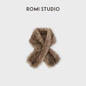 ROMI STUDIO“凛冬显贵”高品质紫丨貂皮柔顺显毛领围巾 RWCWP86494