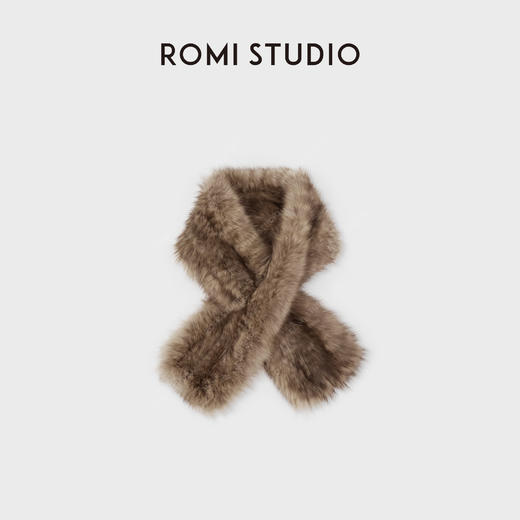 ROMI STUDIO“凛冬显贵”高品质紫丨貂皮柔顺显毛领围巾 RWCWP86494 商品图0