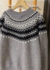 F020549复古氛围感浅灰色费尔岛提花针织开衫 商品缩略图10