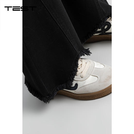 春上新高腰显瘦显腿长毛边微喇牛仔裤3261006 商品图4