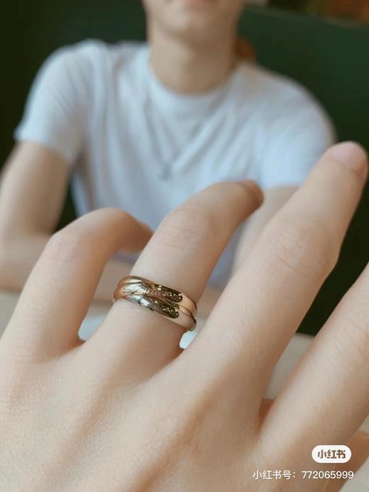 F020522三环三色戒指金色玫瑰金银色三色戒指 商品图3