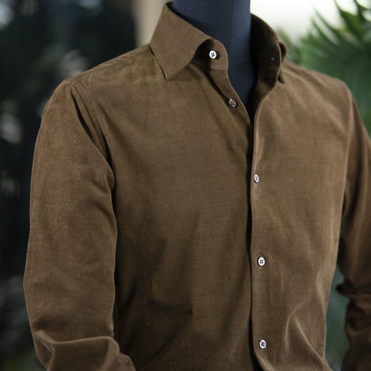 怀旧小众-超细灯芯绒春季英式衬衫 商品图1