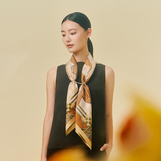 万事利双面印花大方巾-锦程 商品图1