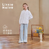 【云优选】Little Naive女童娃娃领衬衣春季新款荷叶边上衣儿童莱赛尔衬衫 商品缩略图2
