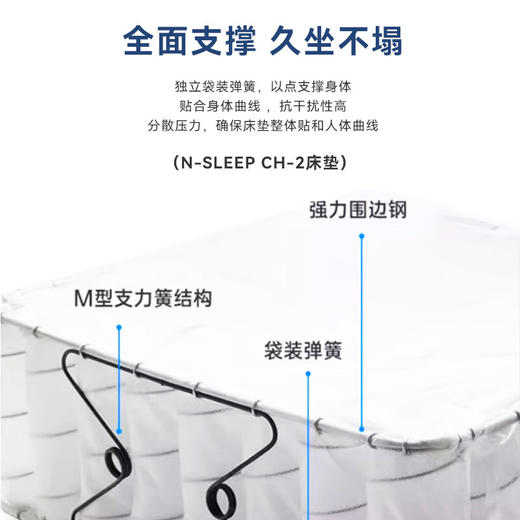 【家具】床垫两面可用加厚袋装弹簧抗菌N-SLEEP CH系列 商品图2