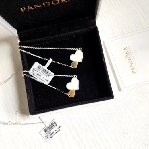 F020527两心相悦925纯银心心相印心形项链 商品图5