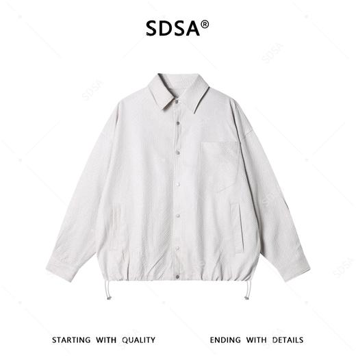 SDSA男装2026新款高贵轻奢韩版简约下摆松紧翻领夹克外套百搭上衣 商品图0