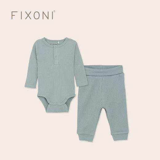【云优选】FIXONI 长袖罗纹哈衣罗纹长裤-限时清仓 商品图2