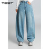 春上新满天星烫钻宽松遮肉显腿长阔腿牛仔裤3261002 商品缩略图0