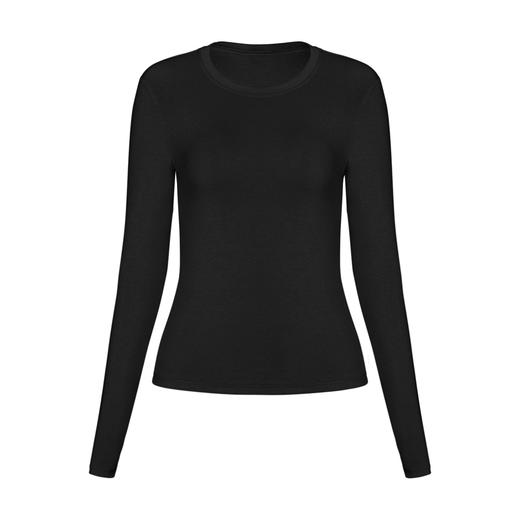 跃牌【倚窗听雨】Athena lulu羊绒瑜伽服女秋冬修身圆领外穿运动长袖打底衫上衣t恤CX162 商品图2