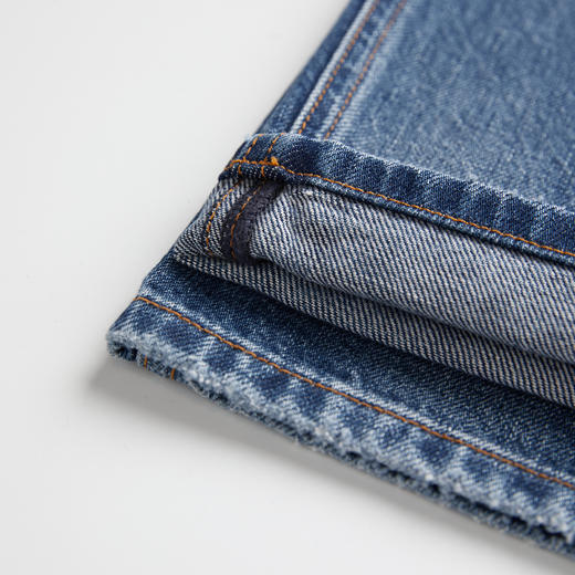 ROMI STUDIO“土耳其进口” 水洗做旧中腰微宽松牛仔裤 RWCAX85291 商品图4