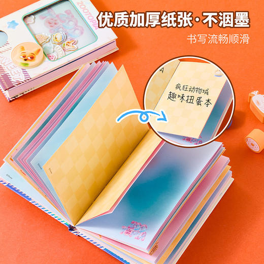 【开学季好物❗️有趣实用好玩】迪士尼卡通扭蛋机笔记本疯狂动物城解压彩页机关本可爱手帐本B7。jd 商品图3
