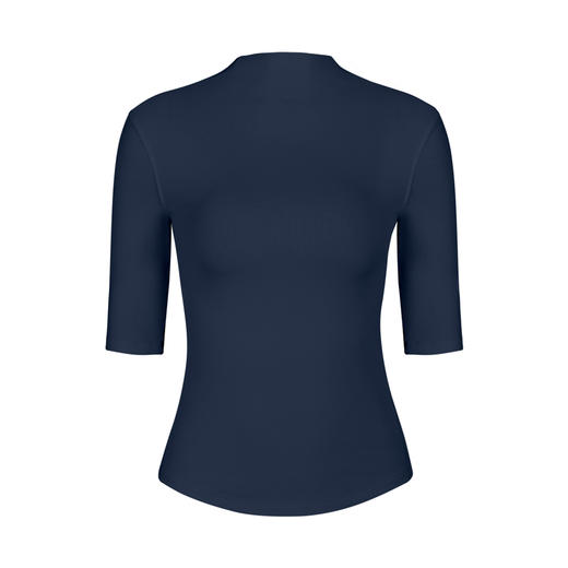 跃牌【倚窗听雨】Athena lulu兰精莫代尔瑜伽服女高领中袖裸感修身显瘦运动短袖T恤DA163 商品图2