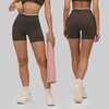 YOGACODE【火树银花系列】紧身撞色瑜伽短裤女高腰蜜桃提臀健身裤女DWS516189 商品缩略图1